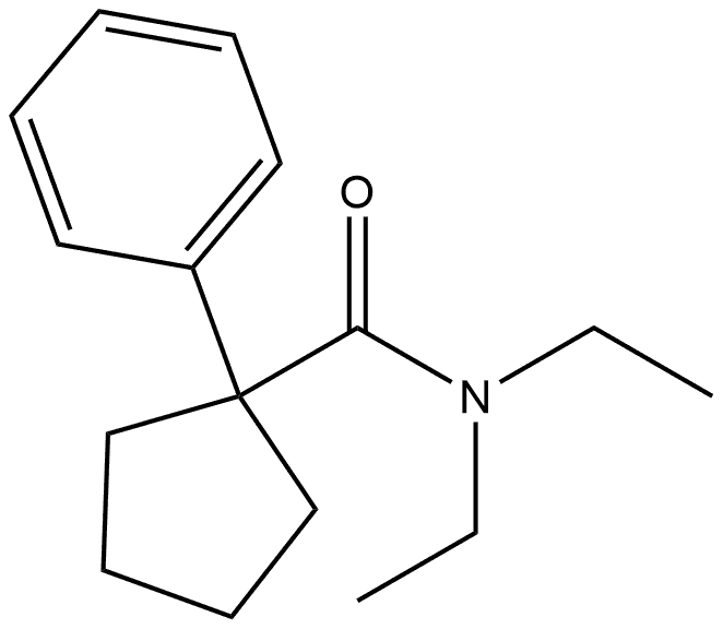 N,N-Diethyl-1-phenylcyclopentanecarboxamide Struktur