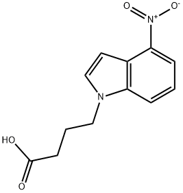 1H-Indole-1-butanoic acid, 4-nitro- Struktur