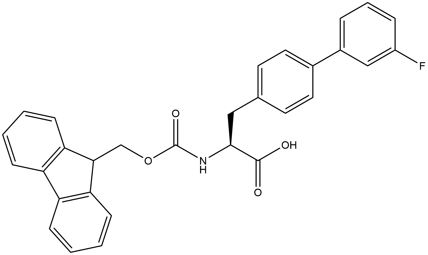 Fmoc-4-(3-fluorophenyl)-L-phenylalanine Struktur