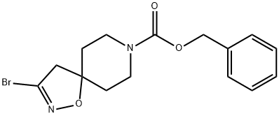 1-Oxa-2,8-diazaspiro[4.5]dec-2-ene-8-carboxylic acid, 3-bromo-, phenylmethyl ester Struktur