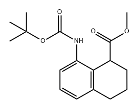 1-Naphthalenecarboxylic acid, 8-[[(1,1-dimethylethoxy)carbonyl]amino]-1,2,3,4-tetrahydro-, methyl ester Struktur