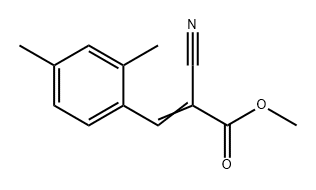 2-Propenoic acid, 2-cyano-3-(2,4-dimethylphenyl)-, methyl ester Struktur