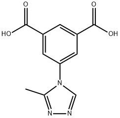 1,3-Benzenedicarboxylic acid, 5-(3-methyl-4H-1,2,4-triazol-4-yl)- Struktur