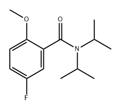 Benzamide, 5-fluoro-2-methoxy-N,N-bis(1-methylethyl)- Struktur