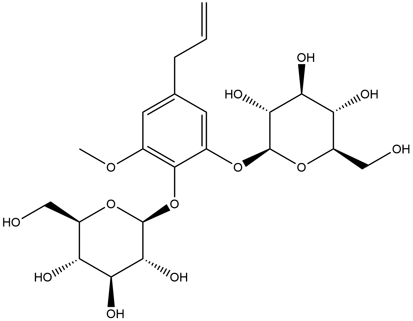 β-D-Glucopyranoside, 3-methoxy-5-(2-propen-1-yl)-1,2-phenylene bis-