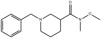 1-benzyl-N-methoxy-N-methylpiperidine-3-carboxamide Struktur