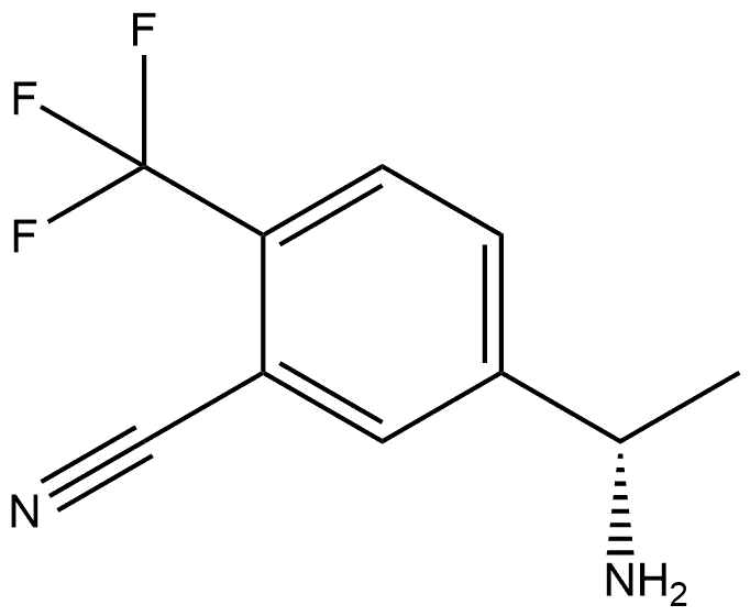 (S)-5-(1-aminoethyl)-2-(trifluoromethyl)benzonitrile Struktur