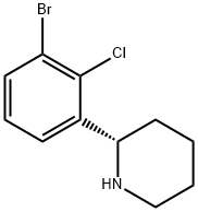 2-(3-bromo-2-chlorophenyl)piperidine Struktur