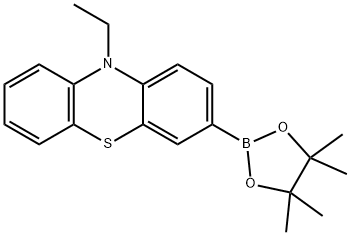 10H-Phenothiazine, 10-ethyl-3-(4,4,5,5-tetramethyl-1,3,2-dioxaborolan-2-yl)- Struktur