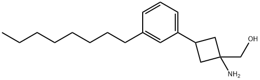 Cyclobutanemethanol, 1-amino-3-(3-octylphenyl)- Structure