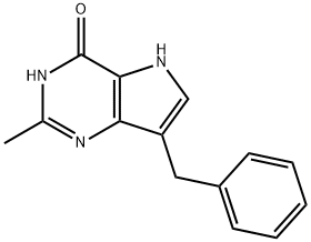 7-Benzyl-2-methyl-3H-pyrrolo[3,2-d]pyrimidin-4(5H)-one Struktur