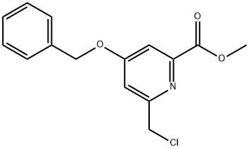 2-Pyridinecarboxylic acid, 6-(chloromethyl)-4-(phenylmethoxy)-, methyl ester Struktur