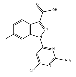 1H-Indazole-3-carboxylic acid, 1-(2-amino-6-chloro-4-pyrimidinyl)-6-iodo-