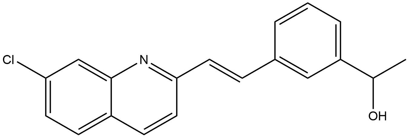 Benzenemethanol, 3-[(1E)-2-(7-chloro-2-quinolinyl)ethenyl]-α-methyl- Struktur