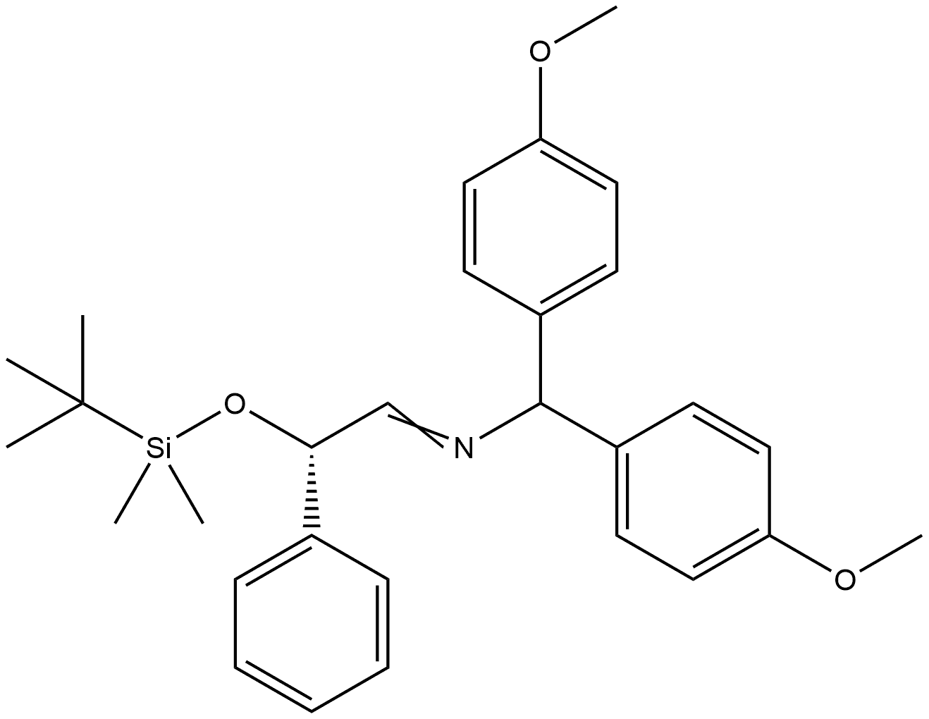 Benzenemethanamine, N-[2-[[(1,1-dimethylethyl)dimethylsilyl]oxy]-2-phenylethylidene]-4-methoxy-α-(4-methoxyphenyl)-, (S)- (9CI)