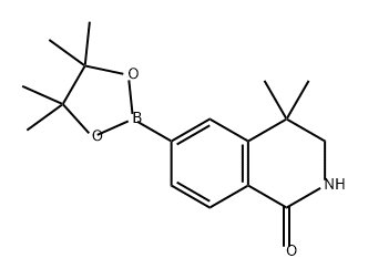 1(2H)-Isoquinolinone, 3,4-dihydro-4,4-dimethyl-6-(4,4,5,5-tetramethyl-1,3,2-dioxaborolan-2-yl)- Struktur