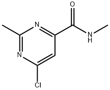 4-Pyrimidinecarboxamide, 6-chloro-N,2-dimethyl- Struktur