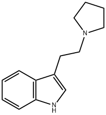 1H-Indole, 3-[2-(1-pyrrolidinyl)ethyl]- Struktur