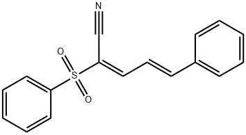 2,4-Pentadienenitrile, 5-phenyl-2-(phenylsulfonyl)-, (E,E)- (9CI) Struktur