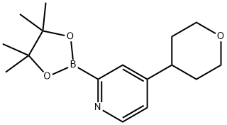 4-(Tetrahydropyran-4-yl)pyridine-2-boronic acid pinacol ester Struktur