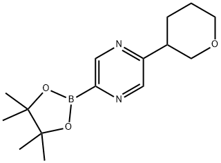 5-(Tetrahydropyran-3-yl)pyrazine-2-boronic acid pinacol ester Struktur