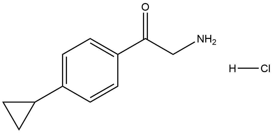 2-amino-1-(4-cyclopropylphenyl)ethan-1-one hydrochloride Struktur