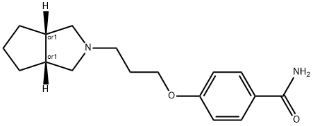 Benzamide, 4-[3-[(3aR,6aS)-hexahydrocyclopenta[c]pyrrol-2(1H)-yl]propoxy]-, rel- Struktur