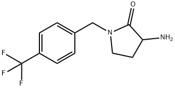 2-Pyrrolidinone, 3-amino-1-[[4-(trifluoromethyl)phenyl]methyl]- Struktur