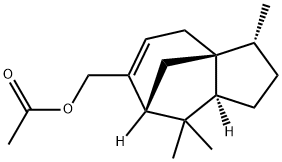 [3R-(3alpha,3abeta,7beta,8aalpha)]-2,3,4,7,8,8a-hexahydro-3,8,8-trimethyl-1H-3a,7-methanoazulene-6-methyl acetate Struktur