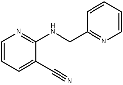 3-Pyridinecarbonitrile, 2-[(2-pyridinylmethyl)amino]- Struktur