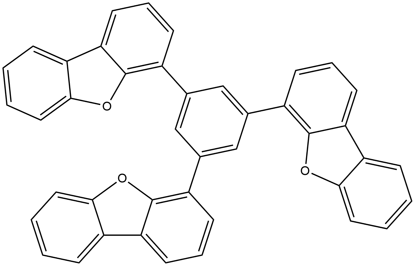 4,4′,4′′-(1,3,5-Benzenetriyl)tris[dibenzofuran] Struktur