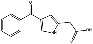 1H-Pyrrole-2-acetic acid, 4-benzoyl- Struktur