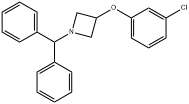 Azetidine, 3-(3-chlorophenoxy)-1-(diphenylmethyl)- Struktur