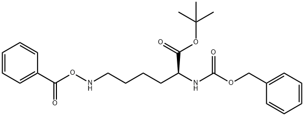 L-Lysine, N6-(benzoyloxy)-N2-[(phenylmethoxy)carbonyl]-, 1,1-dimethylethyl ester Struktur