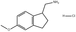 1H-Indene-1-methanamine, 2,3-dihydro-5-methoxy-, hydrochloride (1:1) Struktur