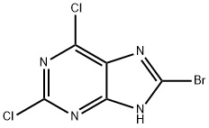 8-溴-2,6-二氯-9H-嘌呤 結(jié)構(gòu)式