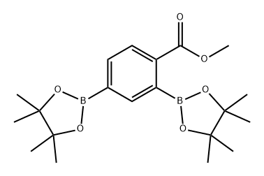 Benzoic acid, 2,4-bis(4,4,5,5-tetramethyl-1,3,2-dioxaborolan-2-yl)-, methyl ester Struktur