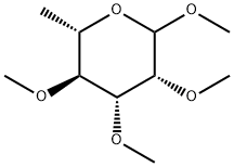 L-Mannopyranoside, methyl 6-deoxy-2,3,4-tri-O-methyl- Struktur