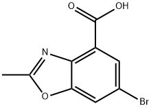 4-Benzoxazolecarboxylic acid, 6-bromo-2-methyl- Struktur