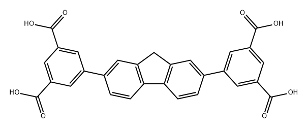 1,3-Benzenedicarboxylic acid, 5,5'-(9H-fluorene-2,7-diyl)bis- Struktur