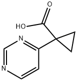 Cyclopropanecarboxylic acid, 1-(4-pyrimidinyl)- Struktur