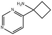 Cyclobutanamine, 1-(4-pyrimidinyl)- Struktur