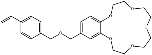 15-[[(4-ethenylphenyl)methoxy]methyl]-2,3,5,6,8,9,11,12-octahydro- 1,4,7,10,13-benzopentaoxacyclopentadecine Struktur