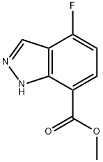 1H-Indazole-7-carboxylic acid, 4-fluoro-, methyl ester Struktur