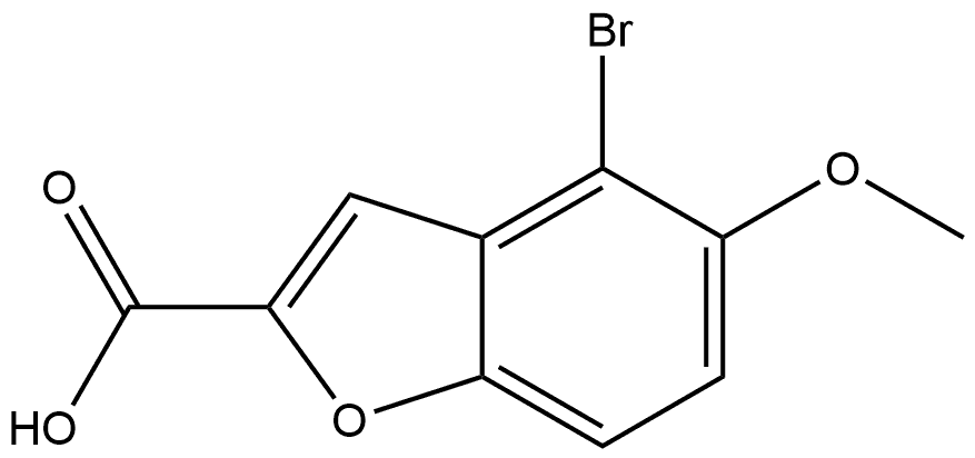 4-Bromo-5-methoxy-2-benzofurancarboxylic acid Struktur