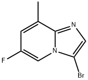 3-bromo-6-fluoro-8-methylimidazo[1,2-a]pyridine Struktur