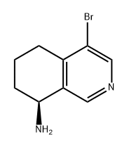 8-Isoquinolinamine, 4-bromo-5,6,7,8-tetrahydro-, (8S)- Struktur