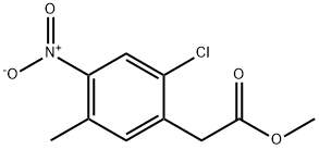 Benzeneacetic acid, 2-chloro-5-methyl-4-nitro-, methyl ester Struktur