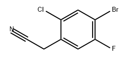 Benzeneacetonitrile, 4-bromo-2-chloro-5-fluoro- Struktur