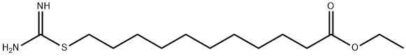 Undecanoic acid, 11-[(aminoiminomethyl)thio]-, ethyl ester Struktur